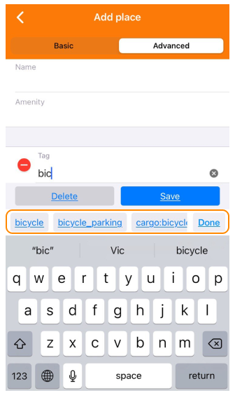 إضافة علامة نقطة مهمة iOS