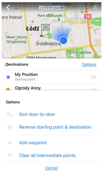 Navigation Zwischenziel iOS 2