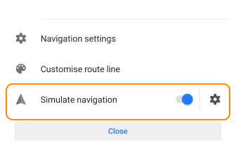 Navigation simulieren Android