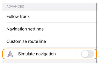 Navigation simulieren iOS
