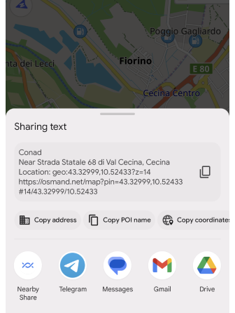 Acción Compartir Android