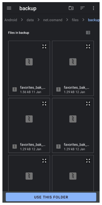 Copia de seguridad automática de favoritos android