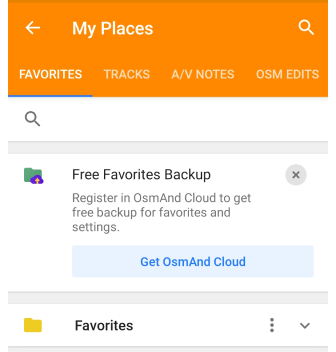 Funciones de la carpeta de favoritos android