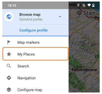 Mis lugares favoritos android