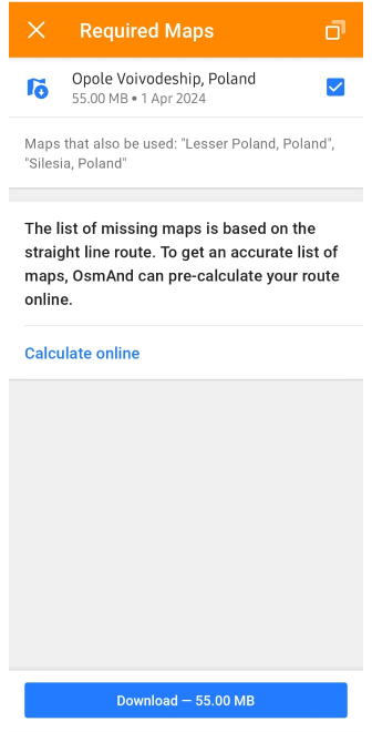 Mensaje de mapas faltantes al construir la navegación Android