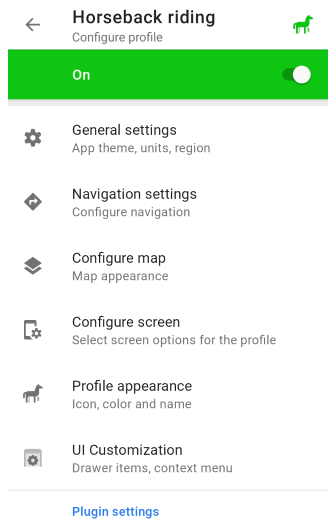 Ajustes de Perfiles Android