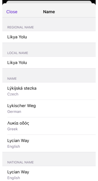 Noms alternatifs iOS