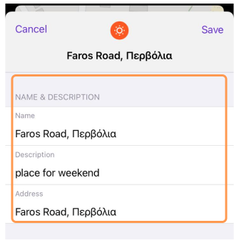 Ajouter une description au favori iOS