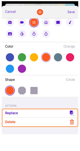 Modifier un favori iOS