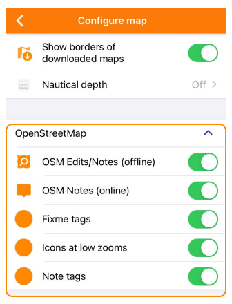 Calque d&#39;édition OSM iOS