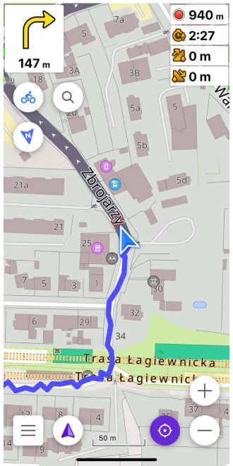 Widget d&#39;enregistrement de trajet