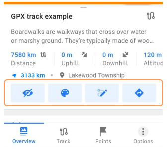 Aperçu du menu contextuel de la trace Android 3