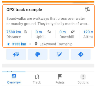 Aperçu du panneau d&#39;information Android