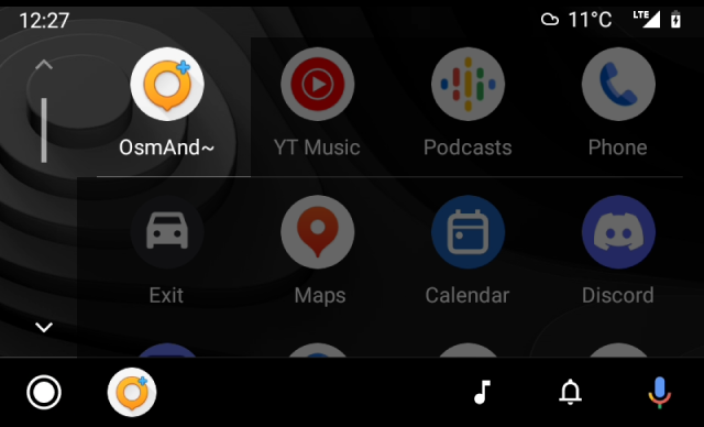 Schermata di Android Auto