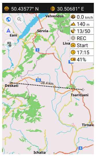 Voorbeeld schermconfiguratie Android