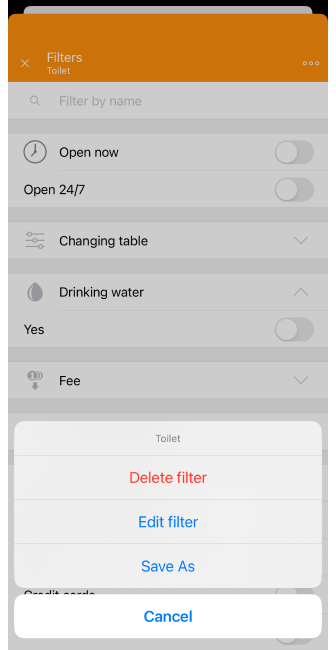 Aangepaste POI verwijderen iOS