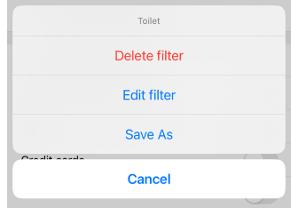 Aangepaste POI verwijderen iOS