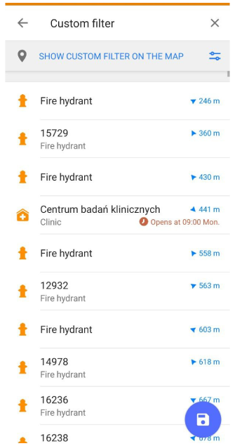 Aangepaste POI opslaan Android