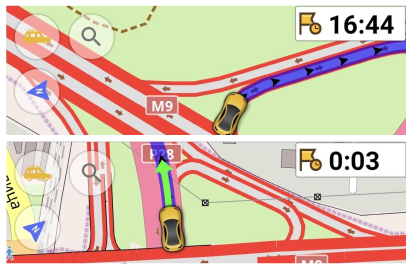 Tussenliggende Aankomsttijd Tijd widget