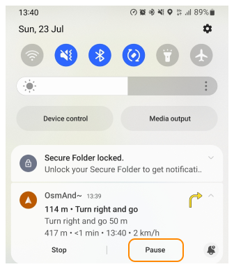 Notificatiescherm Android