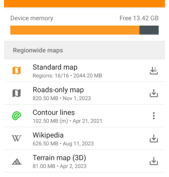 Pobieranie linii konturowych Android