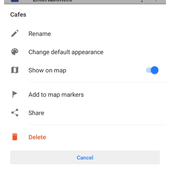 Menu z trzema kropkami
