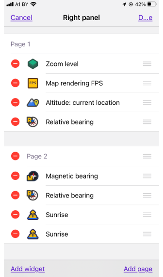 Página do widget