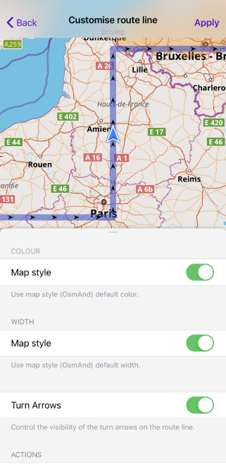 Навігаційний маршрут iOS
