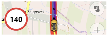 Віджети сповіщення про перевищення швидкості