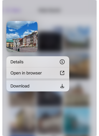 iOS - Опції контекстного меню
