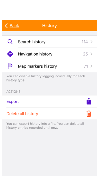 Загальні налаштування Історія IOS