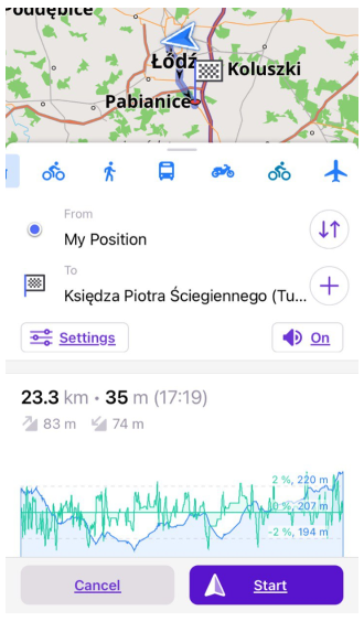 Екран навігації iOS 3