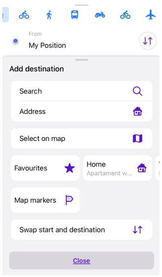 Меню навігації iOS 2