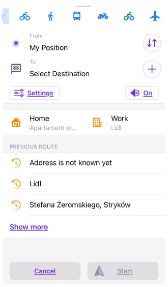 Меню навігації iOS 1
