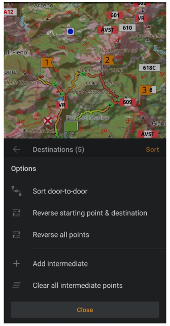 Проміжні точки навігації Android 3