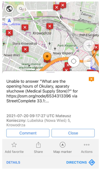 Відкрити нотатку OSM iOS