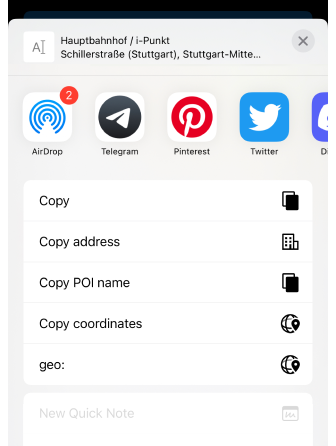 إجراء المشاركة iOS