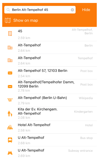 نتيجة البحث iOS