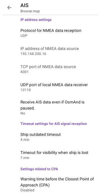 إعدادات AIS