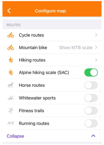 قائمة المسار iOS