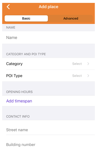 إنشاء نقطة اهتمام iOS