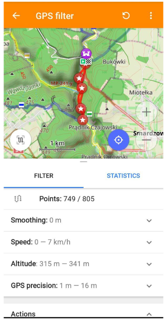 شاشة فلتر GPS أندرويد