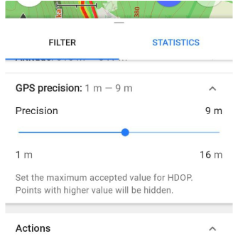 أرقام دقة فلتر GPS أندرويد