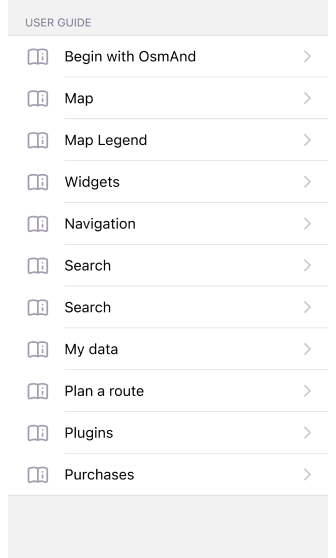 قائمة الخرائط iOS