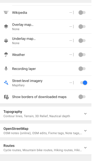 المكون الإضافي Mapillary Android