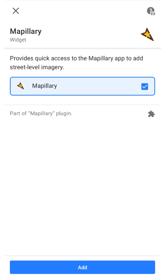 المكون الإضافي Mapillary Android