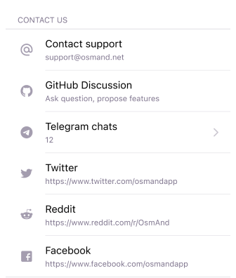 قائمة الخرائط iOS