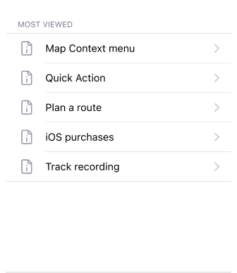 قائمة الخرائط iOS