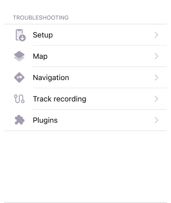 قائمة الخرائط iOS