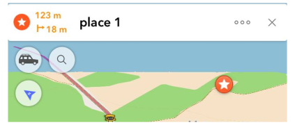 الاقتراب من نقاط الاهتمام/المفضلة iOS